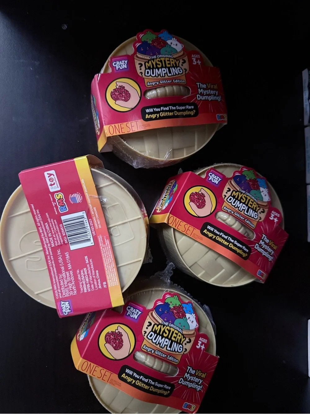 Mystery Dumpling Angry Glitter Edition RMS VIRAL Lot of 4!